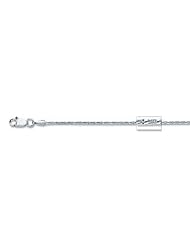 14K White Gold 1.1mm wide Diamond Cut Sparkle Chain with Lobster Clasp