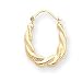 Sardelli - 14k Oval Rope Pattern Hoop Earrings