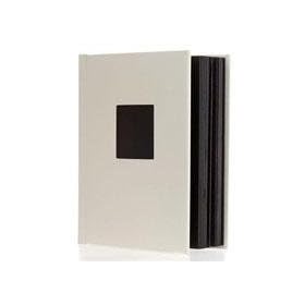 Flashpoint Front Padded Repositionable Self Adhesive Album, Holds 30 6 x 8 Photos, With Square Front Window, Color: Ivory.