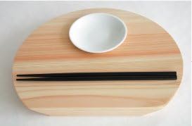 TOSARYU Hinoki Wooden Serving Board Sushi Plate (MOON PLATE)