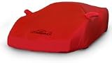 Coverking Custom Corvette Car Covers Stretch Satin Red for 2006 to 2008