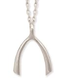 Silver Toned Wishbone Necklace