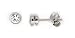 4mm Cz Stud Bazel Set (Rhodium) (Sterling Silver)