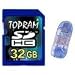 TOPRAM 32GB C6 CLASS 6 SD SDHC SECURE DIGITAL CARD with USB 2.0 CARD READER / WRITER #R1