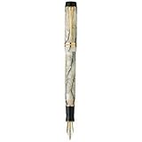 Parker Duofold Pearl and Black Fountain Pen Inter.(F)