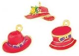 Red Hat Charms 3 Piece Set-Red Hats