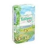 Natural 4 Pack Tushies Gel-free Diapers Size Large (22 - 35 Lbs.) (88 Diapers Total)