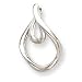 14k White Gold Double Twisted Hoop Earrings