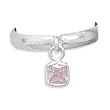 Toe Ring with CZ Charm