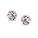 Multi-Colored Crystal Ball Stud Earrings 6mm SS