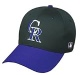 MLB YOUTH Colorado ROCKIES Alternate Black/Purple Hat Cap Adjustable Velcro TWILL