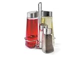 Mayfair & Jackson 2162 5 Piece Glass Shaker Set with Caddy