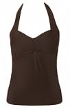 Black Plus Size Sweetheart Halter Tankini Top - Plus Size Swimwear Plus Size Swimsuit