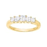 Moissanite Five-Stone Anniversary Band
