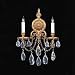 Crystorama 2702-OB-CL Novella Collection - Ornate Cast Brass Wall Sconce - 2702-OB-CL