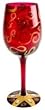 Lolita Wine Glass - Bejewelled - Red Glass with Diamante Detail Design