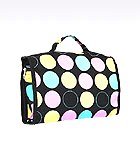 Designer Style Polka Dot Travel Hanging Toiletry Bag (Pastel Polka Dots)