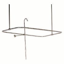 Satin Nickel Side Mount Shower Curtain Riser Enclosure