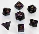 Pegasus Spiele 207206XX - W&uuml;rfel, Oblivion: Purpur, 7er-Set in Acrylbox