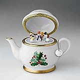 Mr. Christmas Holiday Tea Party Music Box- Tea Pot