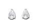 14kt White Gold Pear Shape Cubic Zirconia Earrings