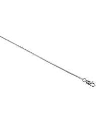 Sterling Silver Italian Octagonal Mirror Snake Chain Necklaces & Bracelets Shiny thin 1mm wide Nickel Free, Sizes 7 - 30 inch