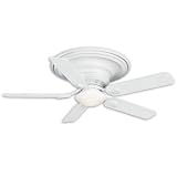 Casablanca C2M72M Silhouette II VersaTouch Architectural White Hugger Ceiling Fan 52 Blade Span