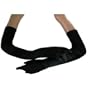 23" Classic Long Opera Length Satin Gloves - Black