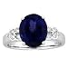 14k White Gold Oval Tanzanite and Diamond Ring 2.74 TCW