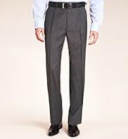 Big & Tall Supercrease® Active Waistband Micro Structured Trousers with Wool