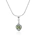 Chuvora Real Irish Four Leaf Clover, Symbol of Good Luck, Little Heart Pendant Necklace