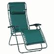 Lafuma RSX XL Folding Recliner w/Outdoor Polycotton Padding & Green Frame