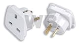 GenieWish Travel Adapter Adaptor Converts UK Mains Plugs Plug to 2 Pin EVERYWHERE WORLDWIDE EU Europe European German Germany Spanish Spain Italy Italian French France Dutch Holland Belgium Portugal USA North American Mexico New Zealand NZ Australia Australian Middle East Eastern South American Brazil Brazilian Africa African Norway Sweden Denmark Danish China Chinese Slovakia Polish Poland Scandanavia Morocco Russia Tunisia Turkey etc (White)