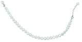 Elements Sterling Silver Ladies B2947W White Freshwater Pearl Single Row Bracelet