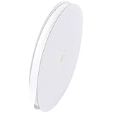 Creative Ideas Solid 3/8-Inch Grosgrain Ribbon, 50-Yard, White
