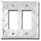 Diamond GFI Cover Double - Aluminum
