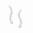 14k White Gold & Diamond Journey Post Earrings (0.50ctw)