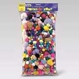 Chenille Kraft 8180-01 Pound of poms giant bonus pack, assorted, 1-lb. of pompons per pack