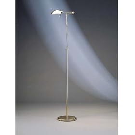 Holtkoetter Swing Arm Polished Brass Pharmacy Floor Lamp