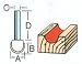 1/2 X 3/8" Core Box Router Bit