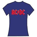 AC/DC - Logo - Blue Girls T-shirt (Girlie)