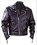 Motorcycle Jackets - Mens Basic Leather Motorcycle Jacket MJ402