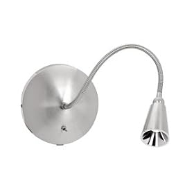 Brushed Steel LED Gooseneck Wall Lamp