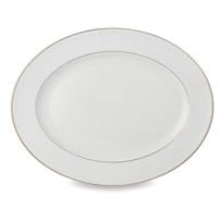 Lenox Courtyard Gold Ivory China 13 Oval Platter by Lenox
