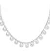 Drops of Wisdom Cultured Pearl on Silver Chain Necklace, White Drops of Wisdom Cultured Pearl on Silver Chain Necklace, White