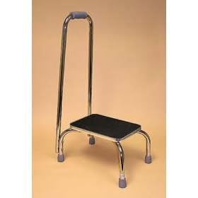 Foot Stool with Handle (Chrome) (34"H x 10"L x 14"W )