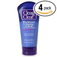 Clean & Clear Blackhead Clearing Scrub, 5-Ounce Tubes (Pack of 4)