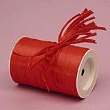 Red Matte Raffia Ribbon, 1/4" X 100 Yards