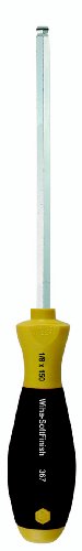 Wiha 36725 Ball End Hex Driver, with SoftFinish Handle, No Ring, Metric, 2.5 x 100mm