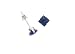Sterling Silver 4mm Princess-Cut CZ Fashion Birthstone Earring in 4 Prong Setting, September